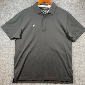 Travis Mathew Chive Golf Polo Shirt Men's Large Black Short Sleeve Casual